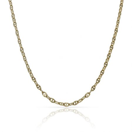 Cadena calabrote plano ancho de 2mm. y largo 60cm. oro 18k