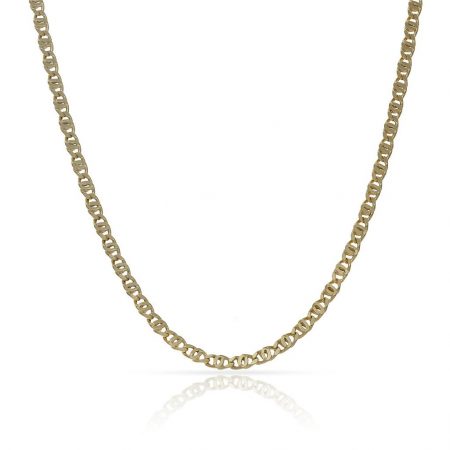Cadena eslabón doble ancho de 2mm. y largo 60cm. oro 18k