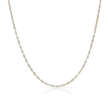 Cadena eslabón plano ancho de 1,2mm. y largo 50cm. oro 18k