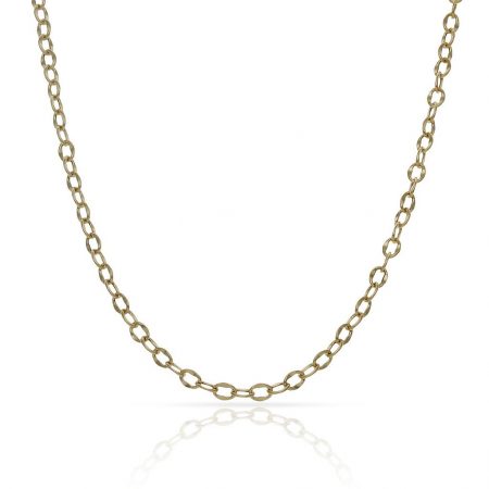 Cadena modelo forzada ancho de 2,5mm. y largo 50cm. oro 18k
