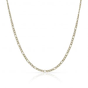 Cadena fina modelo 3x1 ancho de 1,5mm. y largo 40cm. oro 18k