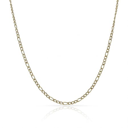 Cadena fina modelo 3x1 ancho de 1,5mm. y largo 40cm. oro 18k