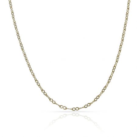 Cadena eslabon infinito ancho de 1,5mm. y largo 50cm. oro 18k