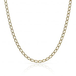 Cadena eslabon oval ancho de 2,5mm. y largo 45cm. oro 18k