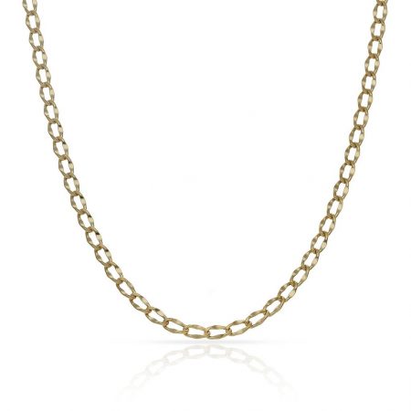 Cadena eslabón oval ancho de 2,5mm. y largo 60cm. oro 18k