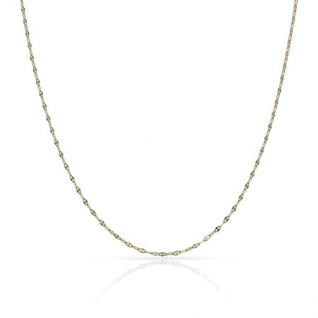 Cadena fina eslabon calado ancho de 1mm. y largo 40cm. oro 18k