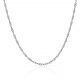 Cadena Singapur ancho de 2mm. y largo 40cm. oro blanco 18k
