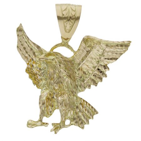 Colgante águila tallado 59mm.x53mm. oro 18k