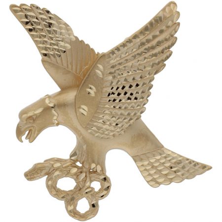 Colgante águila serpiente tallada 35mm.x41mm. oro 18k