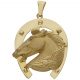 Colgante herradura caballo 33mm.x44mm. oro 18k