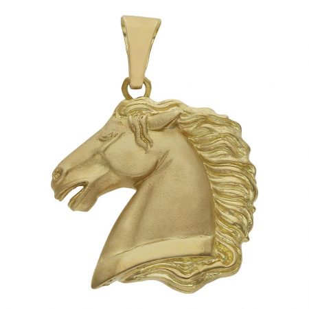 Colgante cabeza caballo 28mm.x32mm. oro 18k