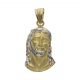 Colgante rostro cristo bicolor 16mm.x27mm. oro 18k