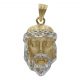 Colgante rostro cristo bicolor 17mm.x30mmx oro 18k