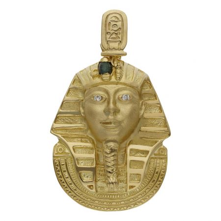 Colgante cabeza egipcia 30mm.x41mm. oro 18k