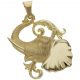 Colgante cabeza de elefante 38mm.x34mm. oro 18k