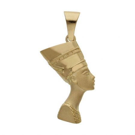 Colgante cabeza Nefertiti 16mm.x31m. oro 18k