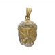Colgante rostro cristo bicolor 15mm.x25mm. oro 18k