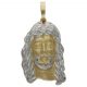 Colgante rostro cristo bicolor 19mm.x33mm. oro 18k
