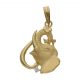 Colgante cabeza elefante circonita 17mm.x24mm. oro 18k