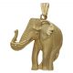 Colgante elefante mate 29mm.x33m. oro 18k