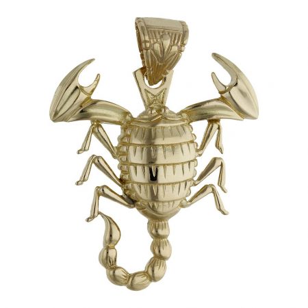 Colgante escorpión tallado 47mm.x52mm. oro 18k