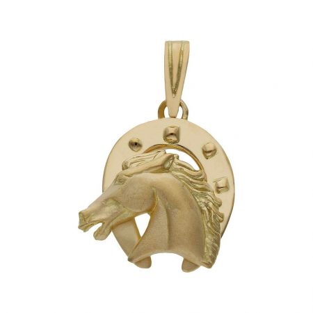 Colgante herradura caballo 18mm.x20mm. oro 18k