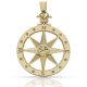 Colgante rosa de los vientos 26mm.oro 18k
