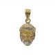 Colgante rostro Cristo bicolor 13mm.x21mm. oro 18k