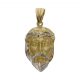 Colgante rostro cristo bicolor 15mm.x27mm. oro 18k