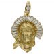 Colgante rostro cristo con corona circonitas 30mm.x41mm. oro 18k