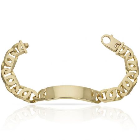 Esclava eslabón brillo 12,50mm. placa 13mm. oro 18k