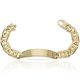 Esclava eslabón brillo 12,50mm. placa 13mm. oro 18k