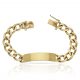 Esclava barbada fundida eslabón 10mm. placa 11mm. oro 18k