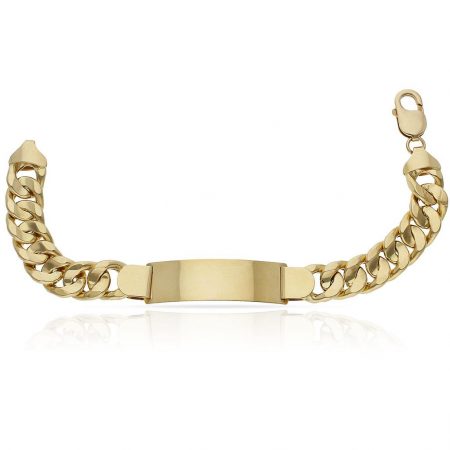 Esclava barbada semihueca 12mm.oro 18k