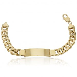 Esclava barbada semihueca 13mm. oro 18k