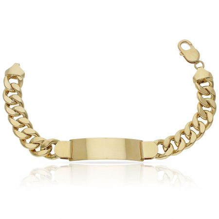 Esclava barbada semihueca 13mm. oro 18k