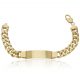 Esclava barbada semihueca 13mm. oro 18k