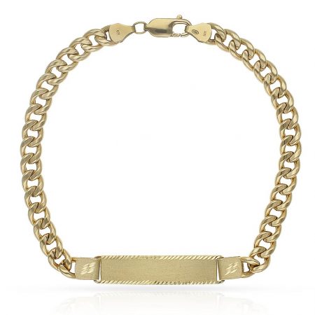 Esclava barbada ancho 6mm. oro 18k