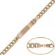 Esclava barbada 6,5mm. placa 7,5mm. oro 18k