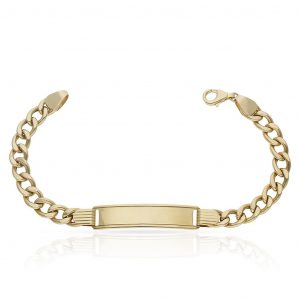Esclava barbada ancho 7mm. oro 18k