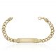 Esclava barbada ancho 7mm. oro 18k
