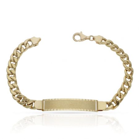 Esclava barbada ancho 7mm. oro 18k