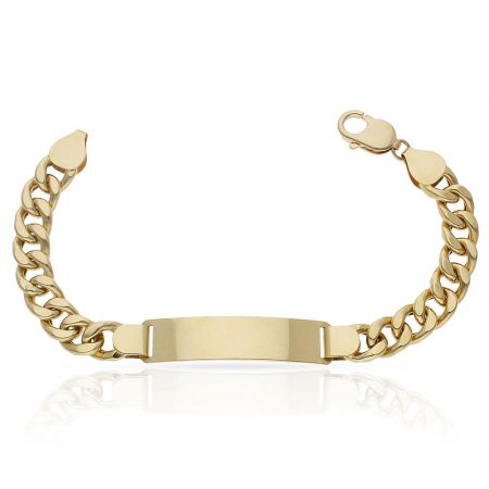 Esclava barbada ancho 9mm. oro 18k