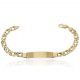 Esclava barbada doble placa 10mm.eslabon 8mm. oro 18k