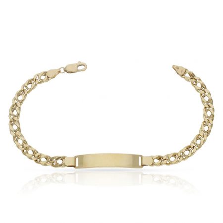 Esclava barbada doble 7mm. oro 18k