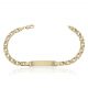 Esclava barbada doble 7mm. oro 18k