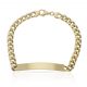 Esclava barbada fundida placa 7mm.eslabon 6mm. oro 18k