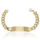 Esclava barbada en brillo espejo oro 18k