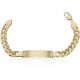 Esclava barbada plana ancho 9mm. oro 18k