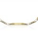 Esclava bicolor ancho 7mm. oro 18k